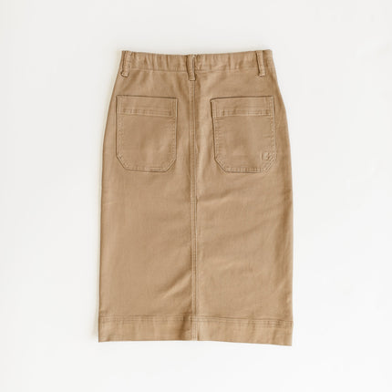 Erica Cotton Twill Midi Skirt