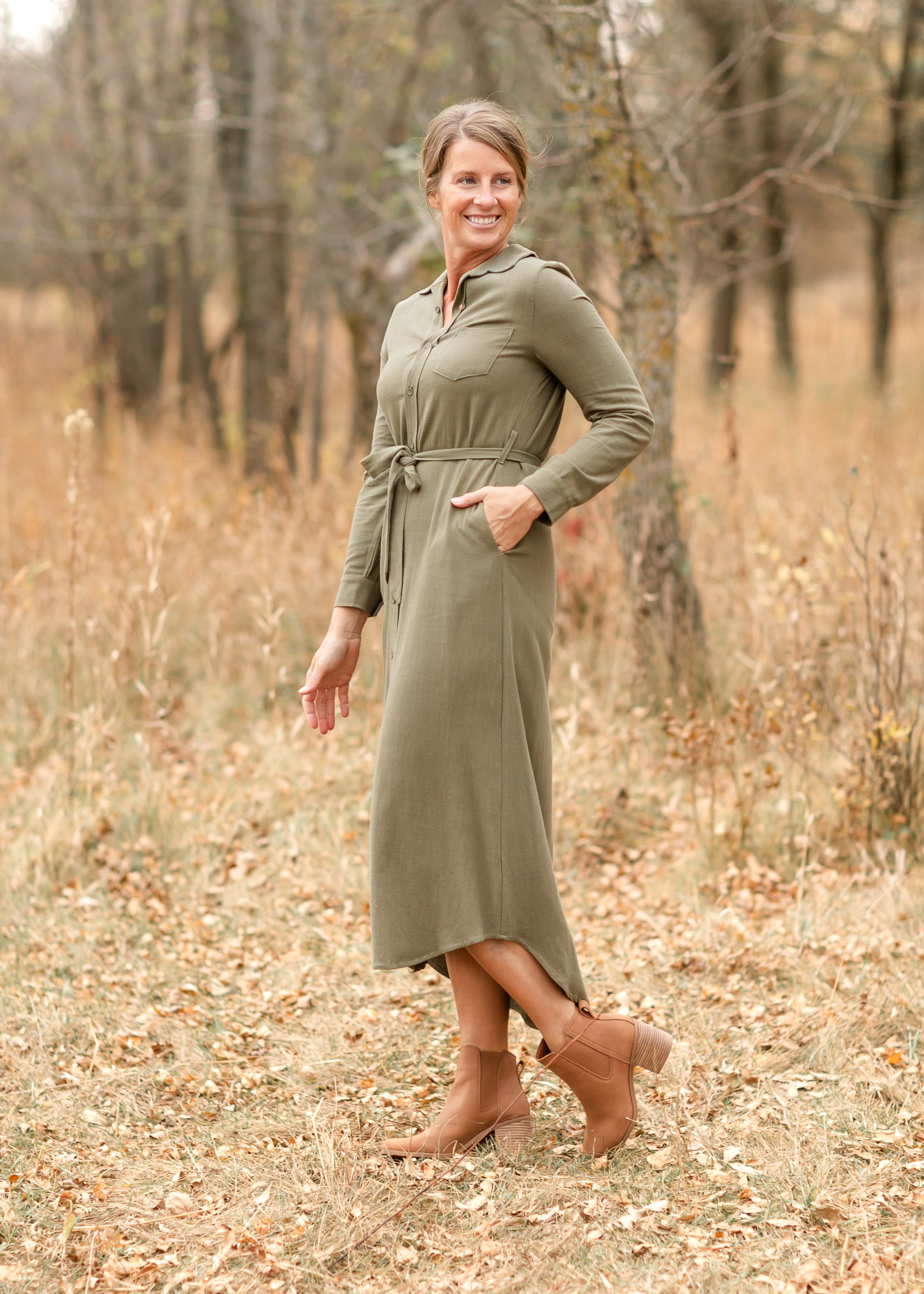 Essential Linen Shirt Dress