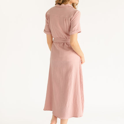 Essential Gauze Shirt Dress - FINAL SALE