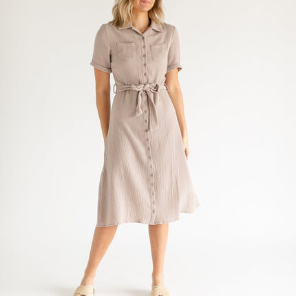 Essential Gauze Shirt Dress - FINAL SALE