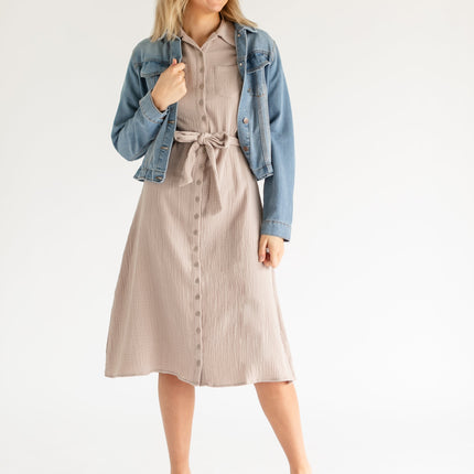 Essential Gauze Shirt Dress - FINAL SALE