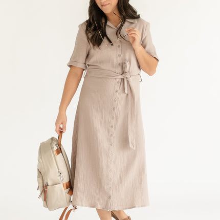 Essential Gauze Shirt Dress - FINAL SALE