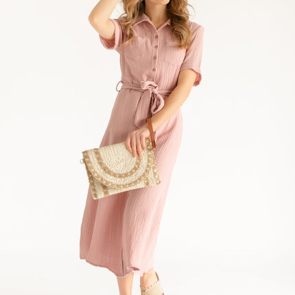 Essential Gauze Shirt Dress - FINAL SALE