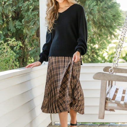 Essential V-neck Balloon Sleeve Sweater - FINAL SALE