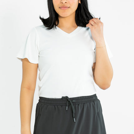 Essential V-neck Flutter Sleeve Top