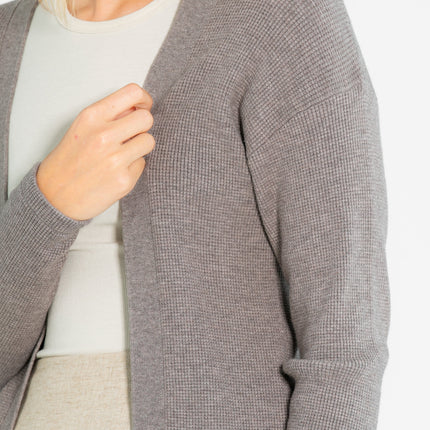 Essential Waffle Knit Cardigan - FINAL SALE