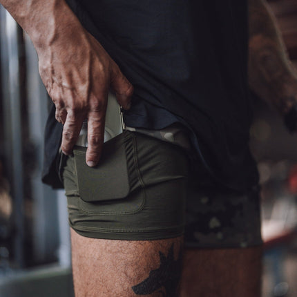 MEN'S | HYBRID SHORT : EVERGREEN CAMO