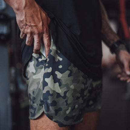 MEN'S | HYBRID SHORT : EVERGREEN CAMO