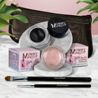 Pink Icing - A Light Opalescent Pink / Black Beauty - Pure black