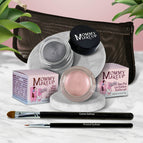 Pink Icing - A Light Opalescent Pink / Steel Magnolia - Deep grey with shimmer