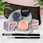 Duchess - A Peachy Rose with a Silver Sheen / Blue Angel - A Classic Navy Blue