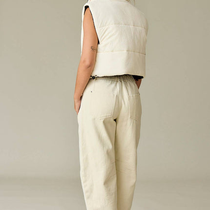 Reversible Cropped Puffer Vest