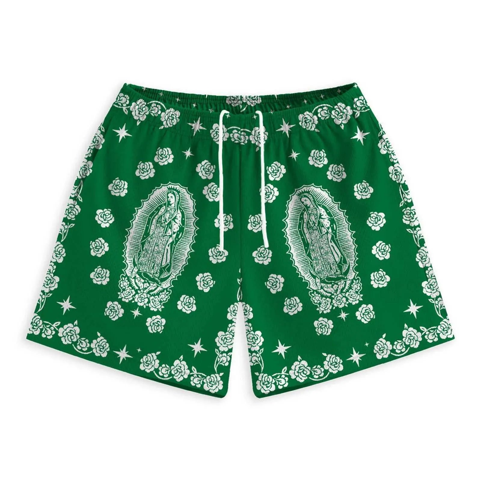 Sacred Saints Paisley Mesh Shorts