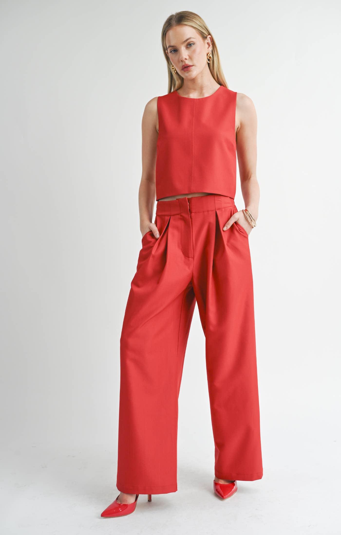 Garnet Sleeveless Top