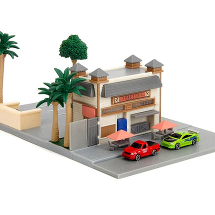 The Fast and the Furious Nano Scene Toretto's Cafe Diorama Set