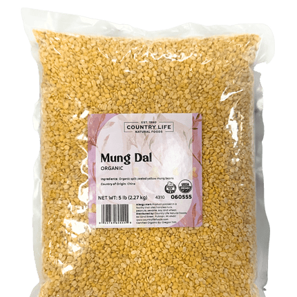 Mung Dal Beans, Yellow, Organic, Split Peeled
