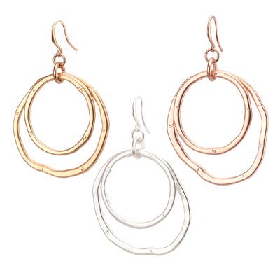 Gold 2 Hoop Earring: Gold