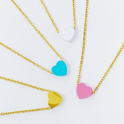 So Very Loved Heart Necklace: White