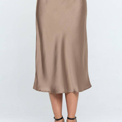 Dune Satin Midi Skirt