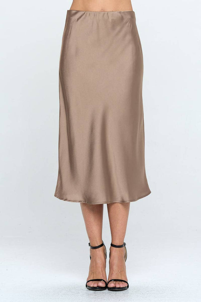 Dune Satin Midi Skirt