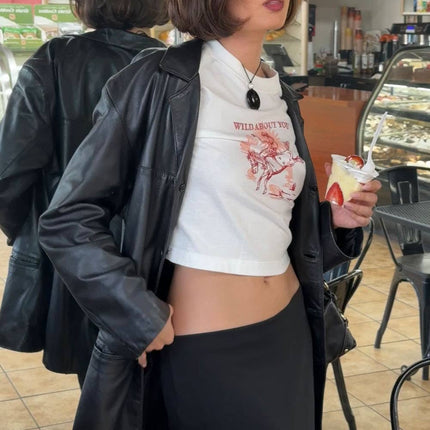 Wild About You Cowboy Cropped Western Graphic Tee