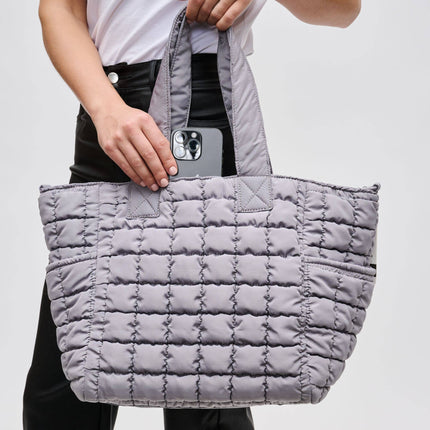 Quilted Puffer Nylon Tote