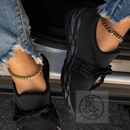 Women’s Laced Summer Sneakers – Lightweight Breathable Casual Shoes