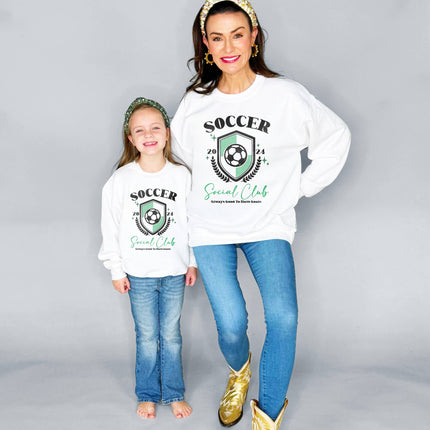 Soccer Social Club Youth and Adult Sweatshirt