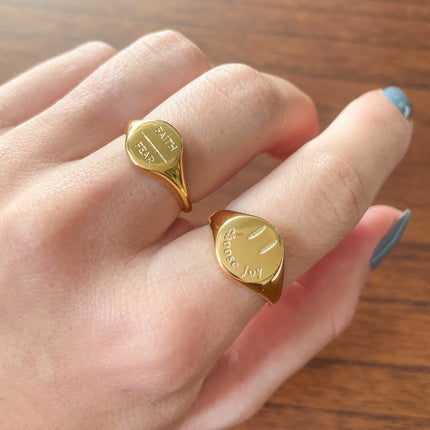 Faith Over Fear Ring