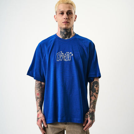 Men's Oversize 'FAST / FALLING FREE' Graphic T-Shirt - Streetwear Embroidered Tee