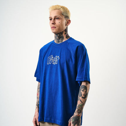 Men's Oversize 'FAST / FALLING FREE' Graphic T-Shirt - Streetwear Embroidered Tee