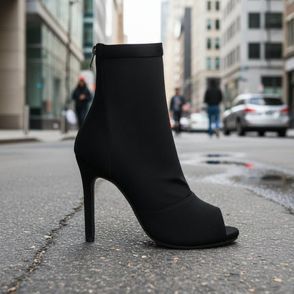 Fishmouth Pointed Stiletto Ankle Boots Women