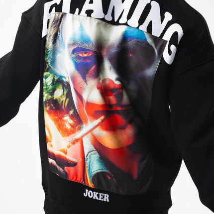 Flaming "Joker" Graphic Unisex Hoodie – Edgy Streetwear