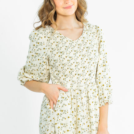 Flora Smocked Midi Dress