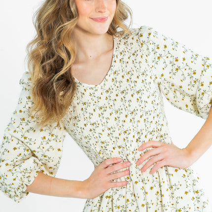 Flora Smocked Midi Dress