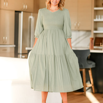 Flora Smocked Midi Dress