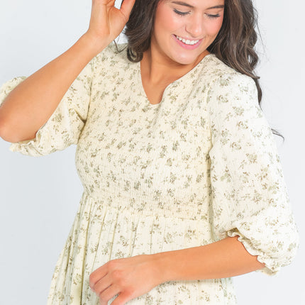Flora Smocked Midi Dress