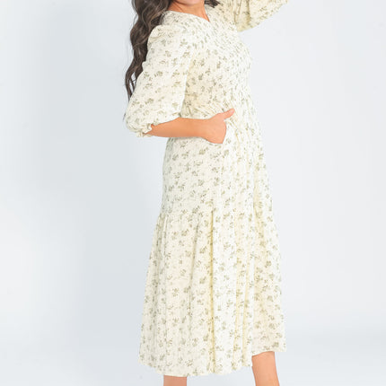 Flora Smocked Midi Dress
