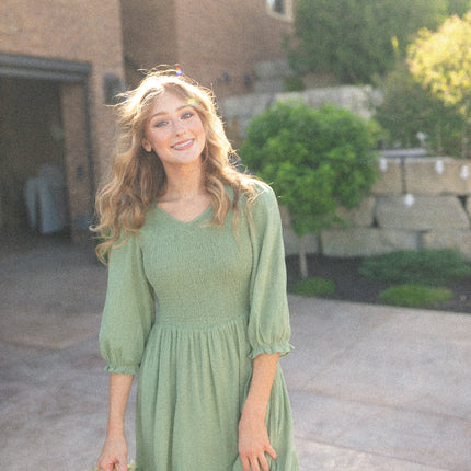 Flora Smocked Midi Dress