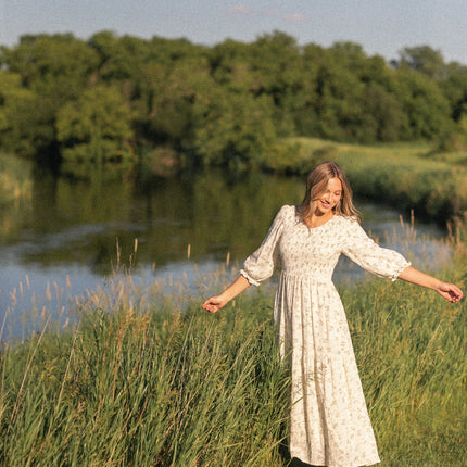 Flora Smocked Midi Dress