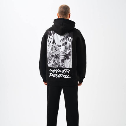 Oversize 'Gangsta Paradise' Graphic Hoodie - Heavyweight Streetwear Hooded Sweatshirt