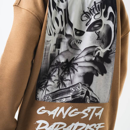 Oversize 'Gangsta Paradise' Graphic Hoodie - Heavyweight Streetwear Hooded Sweatshirt