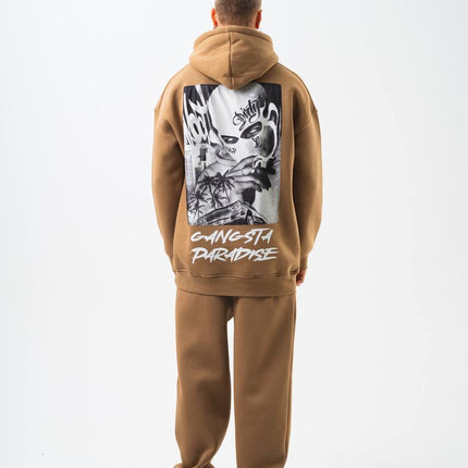 Oversize 'Gangsta Paradise' Graphic Hoodie - Heavyweight Streetwear Hooded Sweatshirt