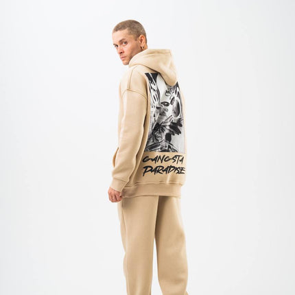 Oversize 'Gangsta Paradise' Graphic Hoodie - Heavyweight Streetwear Hooded Sweatshirt