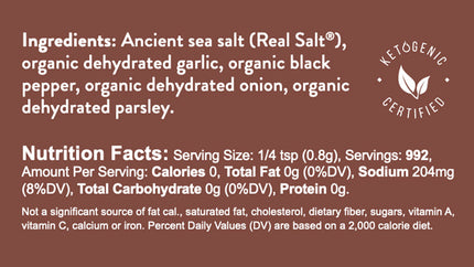 Real Salt® Organic Garlic Pepper (28 oz.)