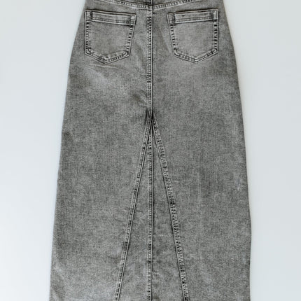 Genevieve A-line Denim Maxi Skirt
