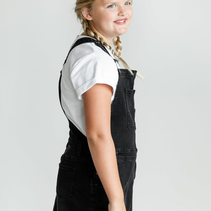 Girl's Aria Denim Overall Jumper Dress - FINAL SALE