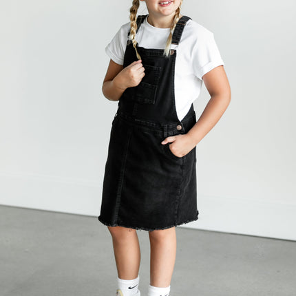 Girl's Aria Denim Overall Jumper Dress - FINAL SALE