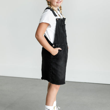 Girl's Aria Denim Overall Jumper Dress - FINAL SALE