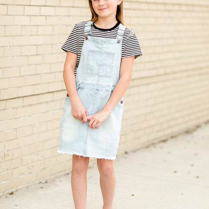 Girl's Aria Denim Overall Jumper Dress - FINAL SALE